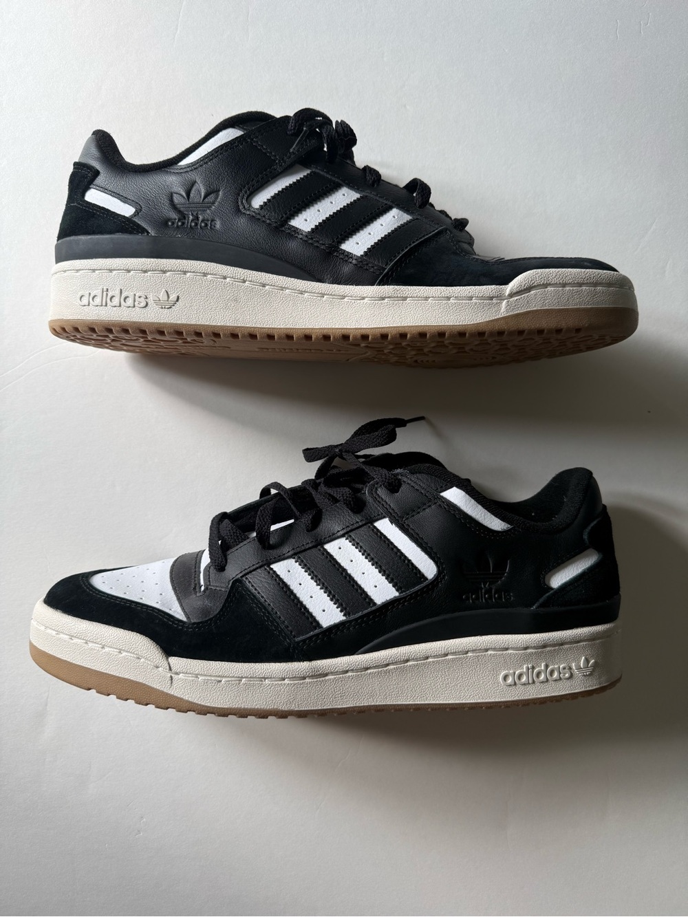 Adidas Men’s Black & White Low-Top Court Sneakers -Size 12